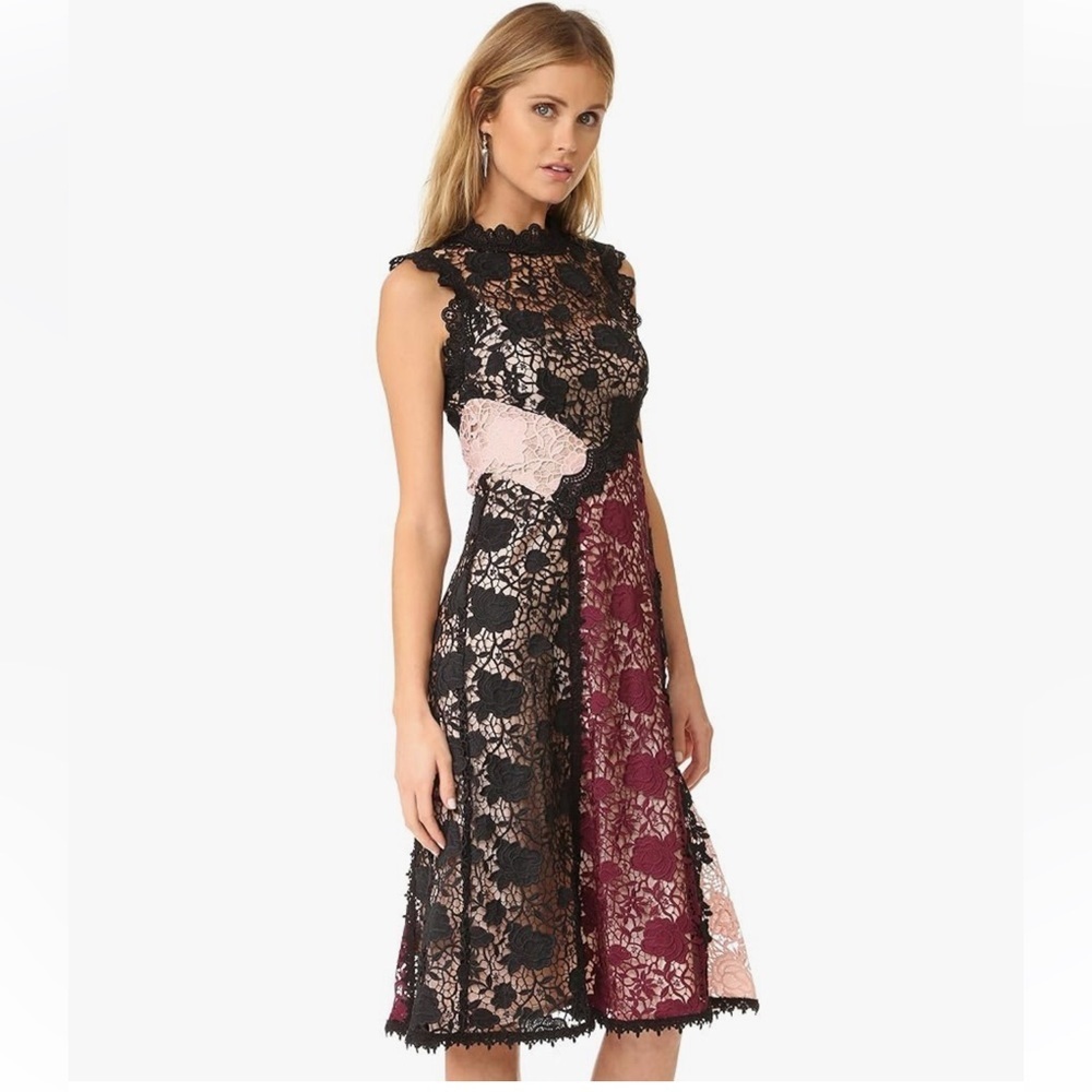 Women’s NANETTE LEPORE Opera fit and flare lace midi dress- Size 6 - Picture 4 of 13